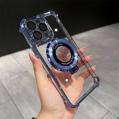 Силіконовий чохол з кільцем для iPhone 14 - Синій фото 1